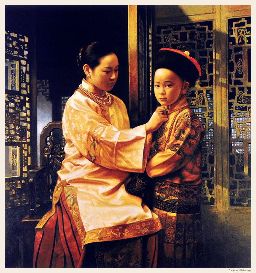姜国芳油画作品欣赏《清宫紫禁城》
