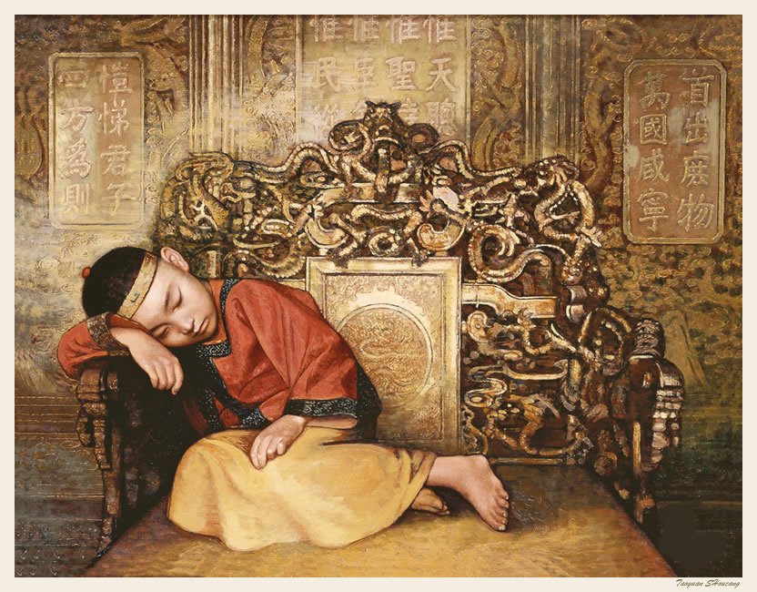 姜国芳油画作品欣赏《清宫紫禁城》
