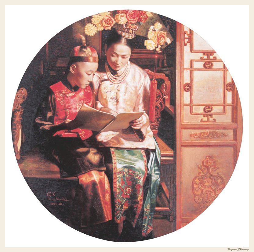 姜国芳油画作品欣赏《清宫紫禁城》