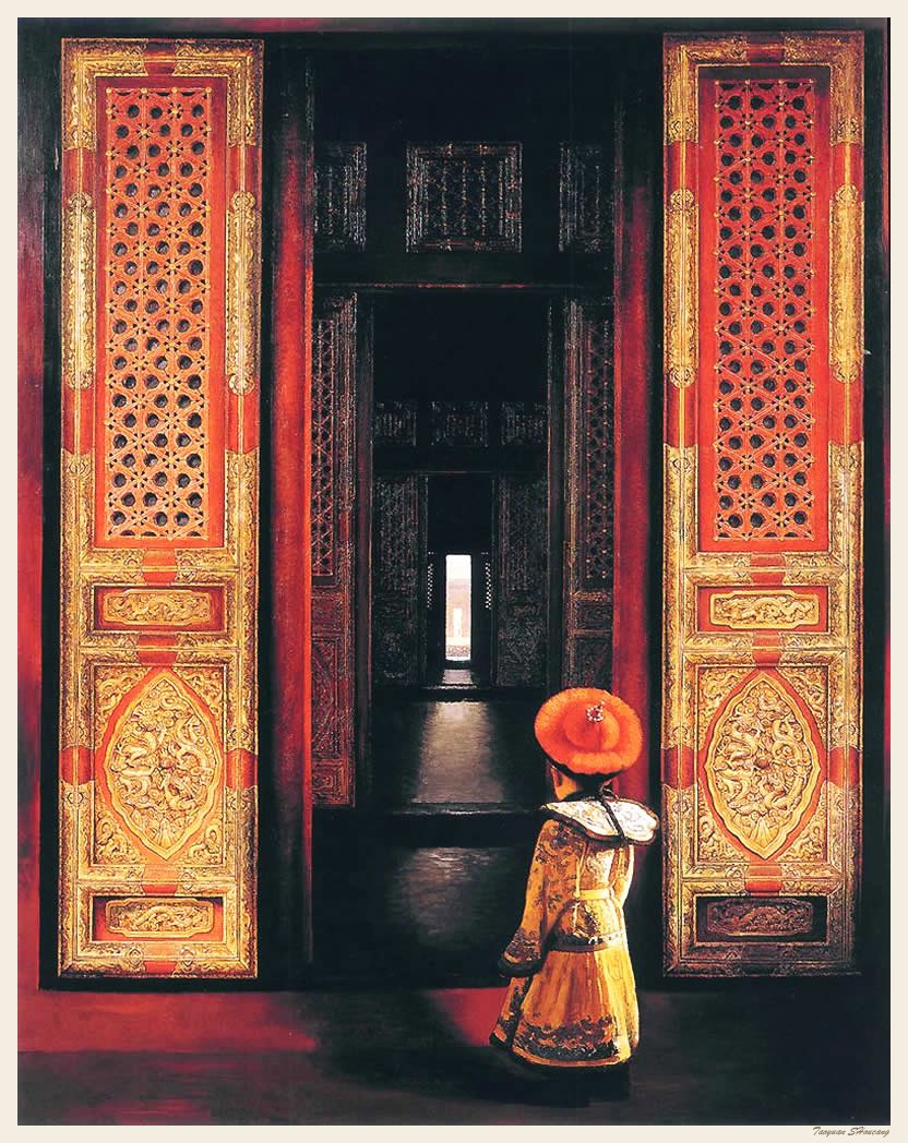 姜国芳油画作品欣赏《清宫紫禁城》