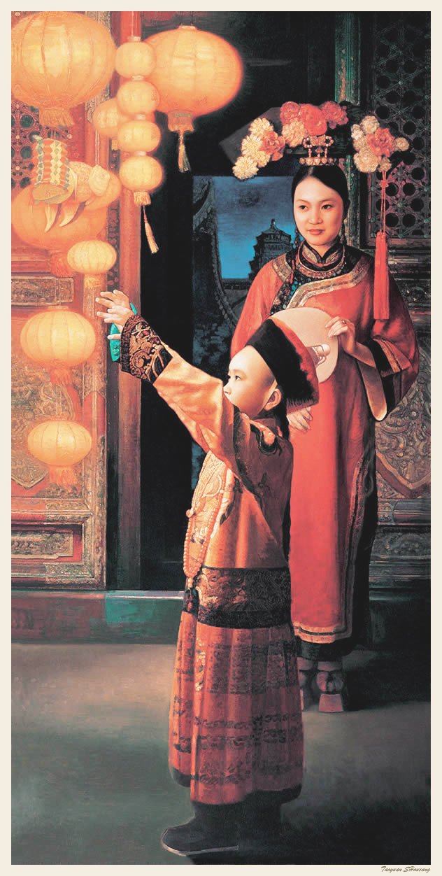 姜国芳油画作品欣赏《清宫紫禁城》