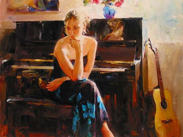 俄罗斯夫妻画家Michael And Inessa Garmash油画人物作品