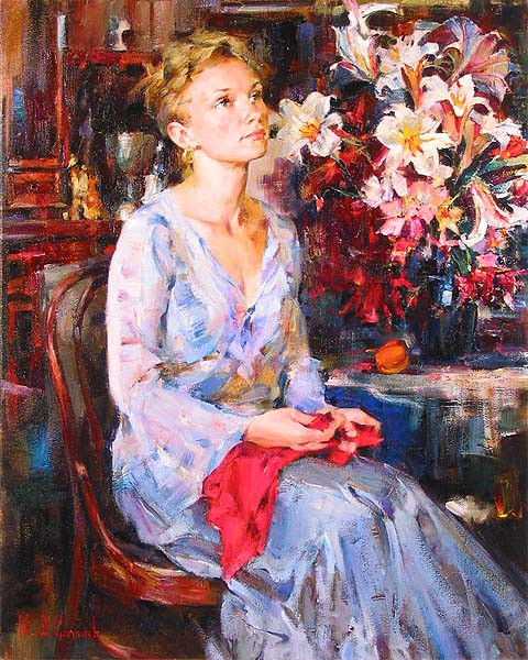 俄罗斯夫妻画家Michael And Inessa Garmash油画人物作品