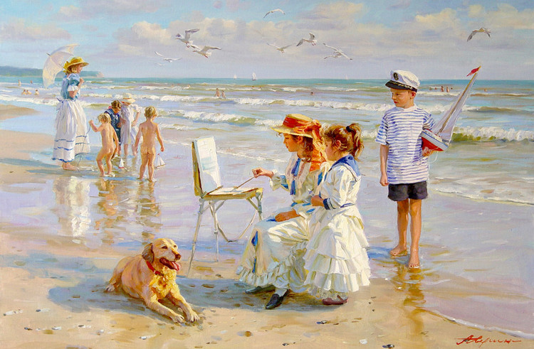 俄罗斯亚历山大·艾文（Alexander Averin）人物油画