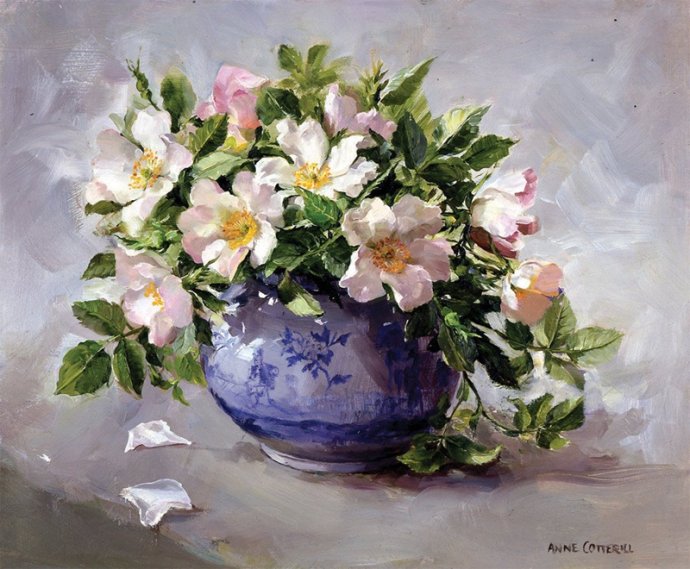 英国画家Anne Cotterill油画花卉