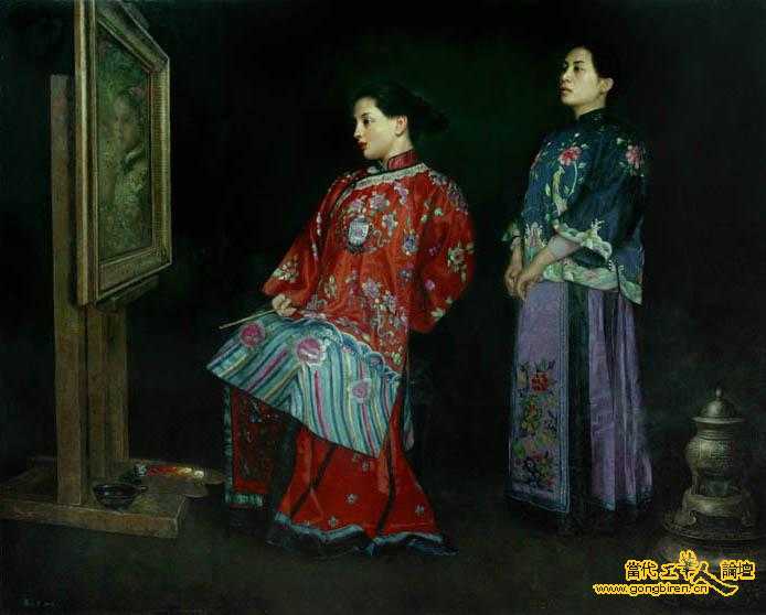 刘文全人物油画