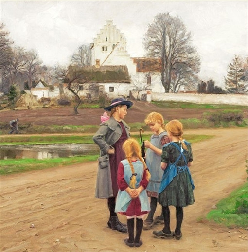 丹麦Hans Anderson Brendekilde油画作品欣赏