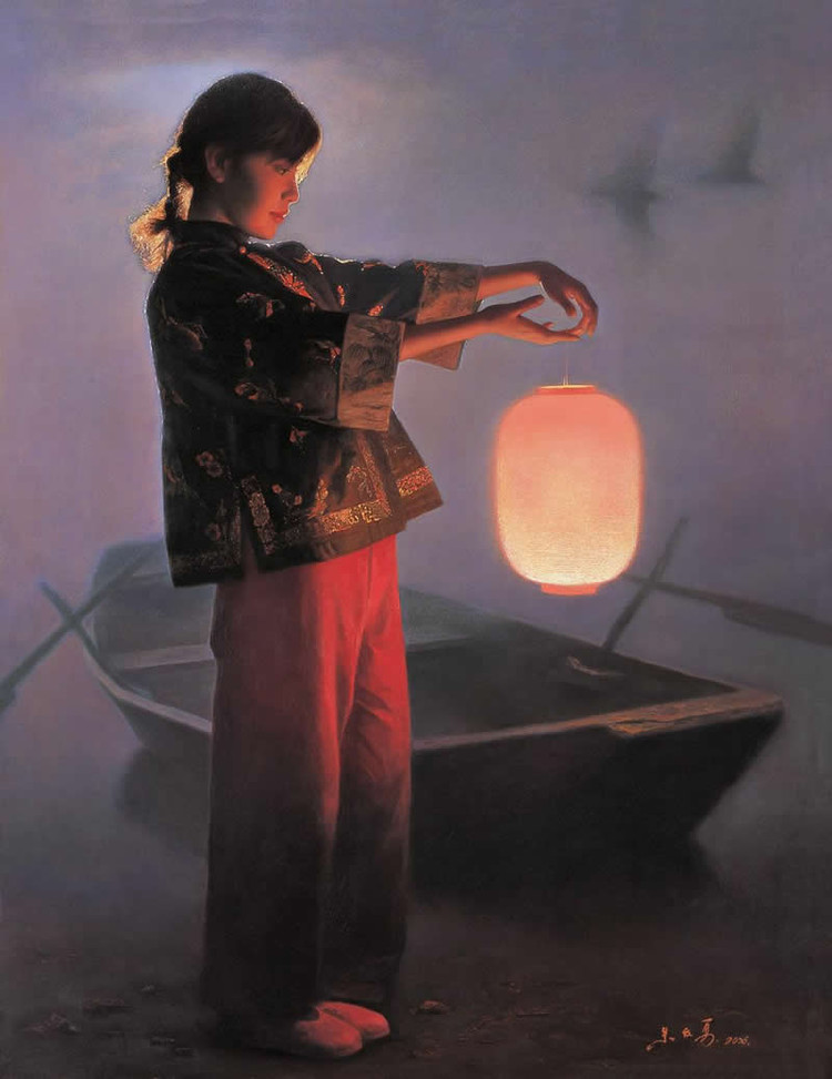 女性油画:著名画家笔下的伊人和灯火