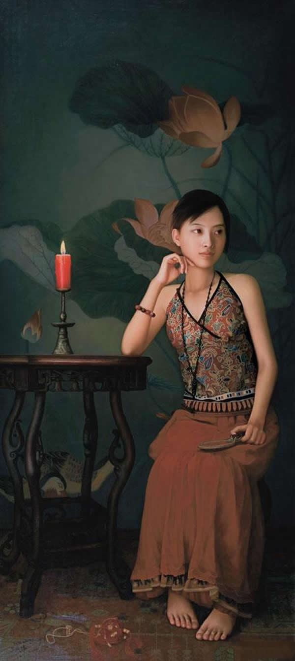 女性油画:著名画家笔下的伊人和灯火