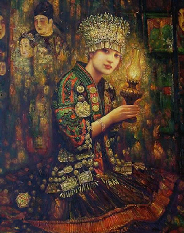 女性油画:著名画家笔下的伊人和灯火
