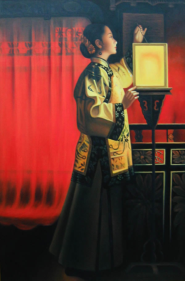 女性油画:著名画家笔下的伊人和灯火