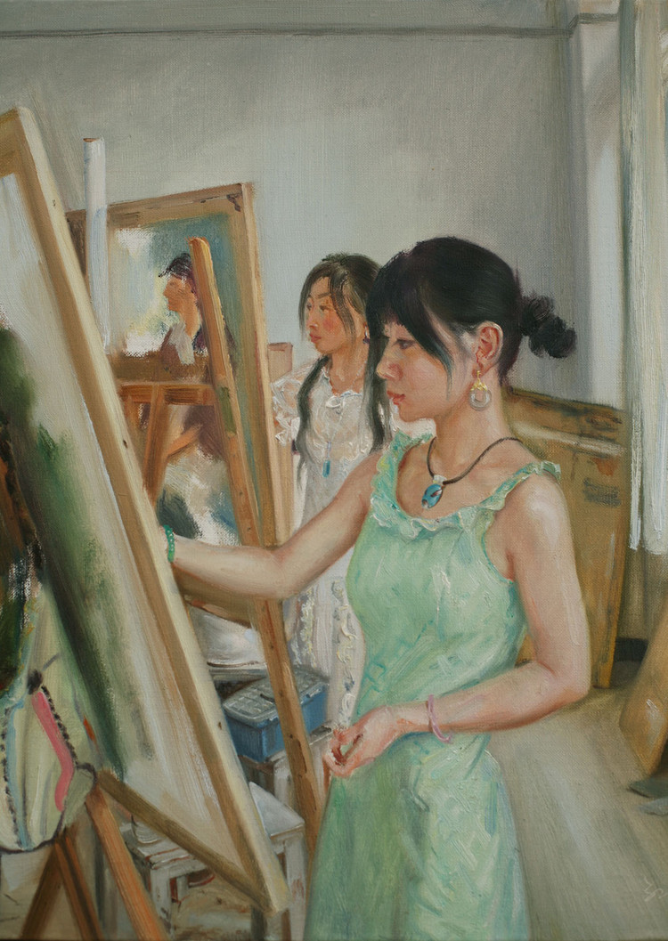 孔慧人物油画作品欣赏