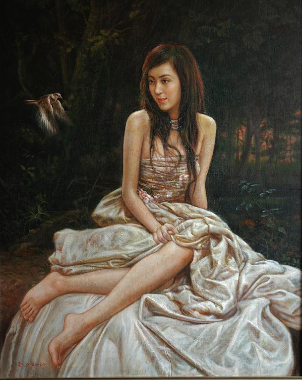 张飞人物油画作品欣赏