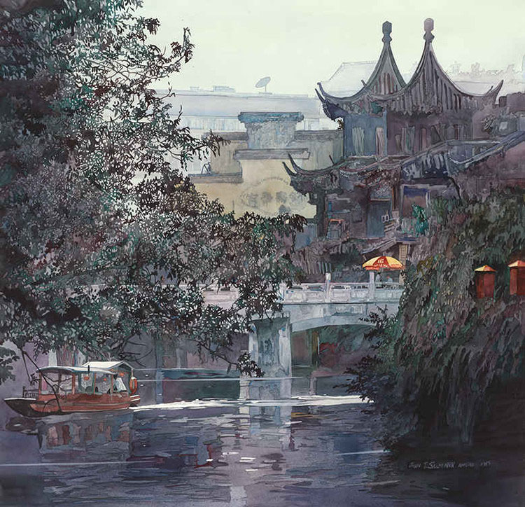 美国John Salminen水彩画