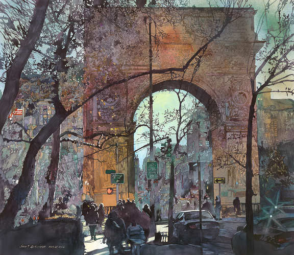 美国John Salminen水彩画