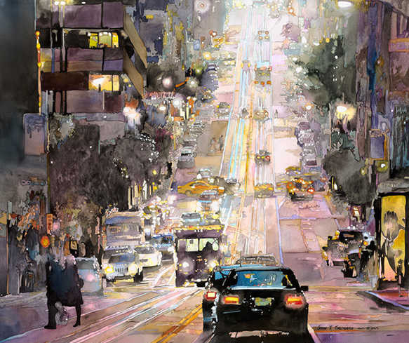 美国John Salminen水彩画