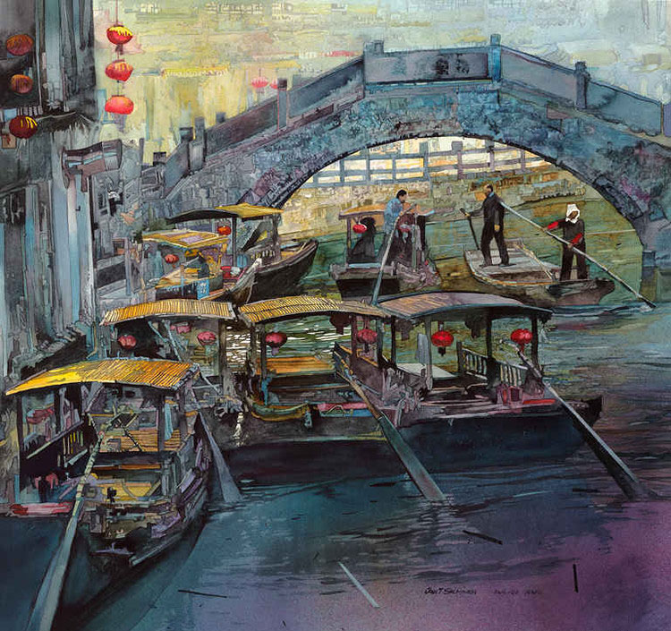 美国John Salminen水彩画