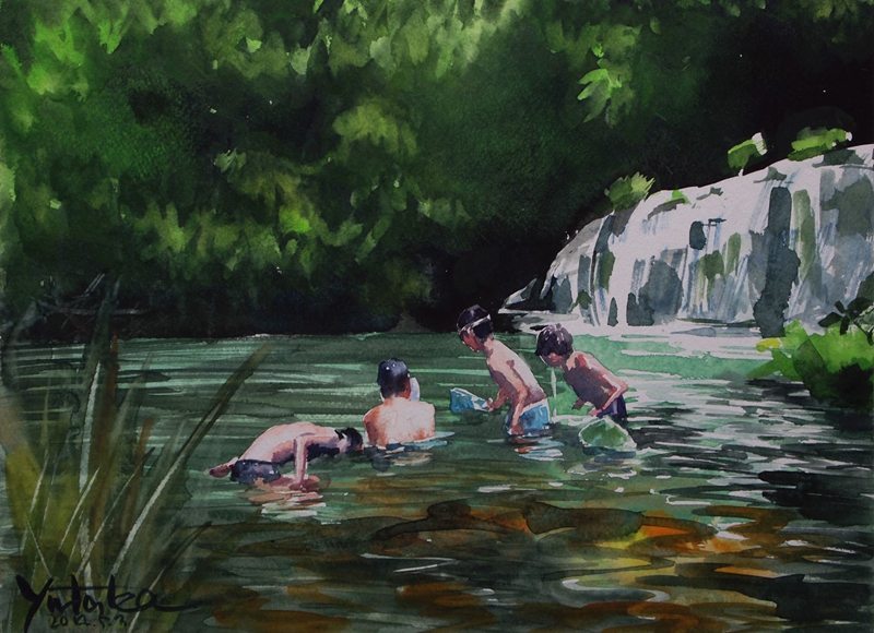 村上豊水彩绘画