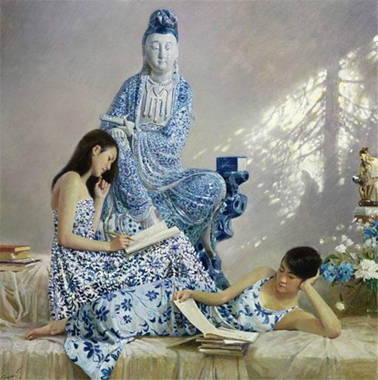黄中羊油画作品欣赏