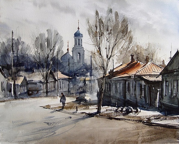 俄罗斯Kurseev建筑水彩画