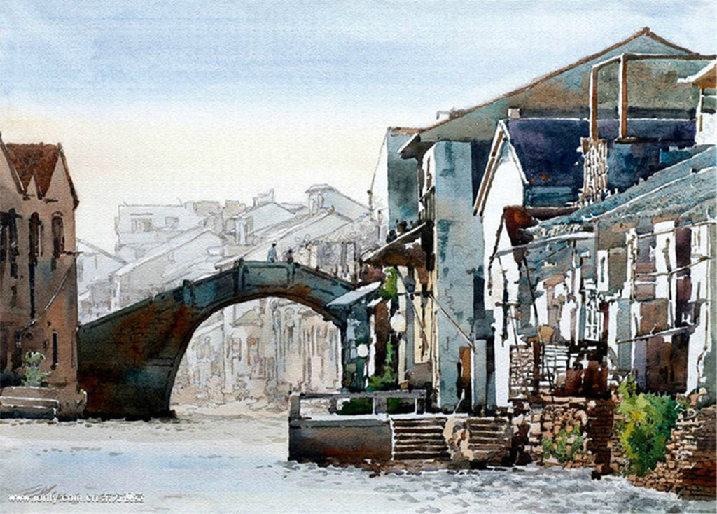 王金成水彩画