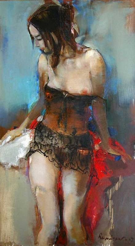 乌克兰谢尔盖·瑞斯里什柯（Сергей Резниченко）女性人物油画作品欣赏