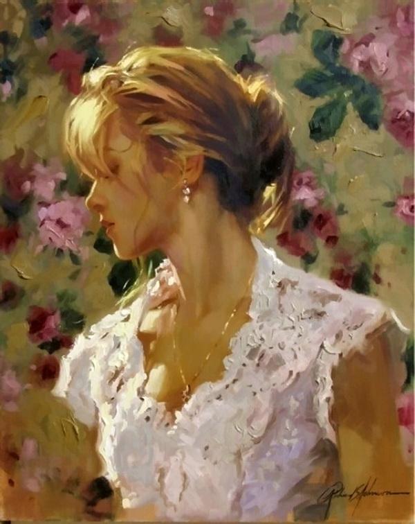 美国李察·约翰逊（Richard S Johnson）女性人物绘画