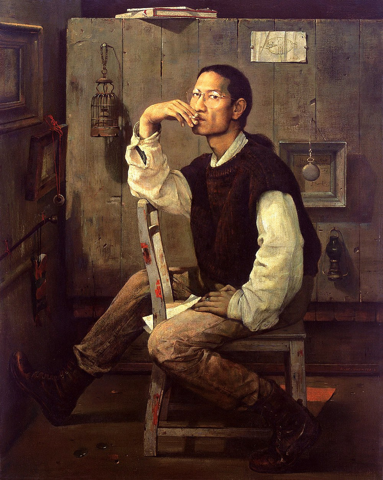 郭润文油画人物作品二
