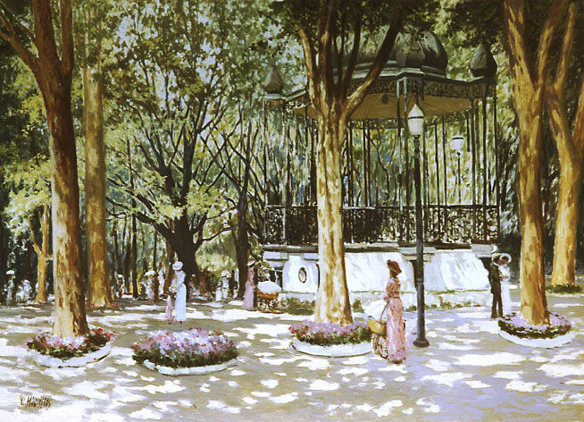 巴西画家Washington Maguetas油画风景作品
