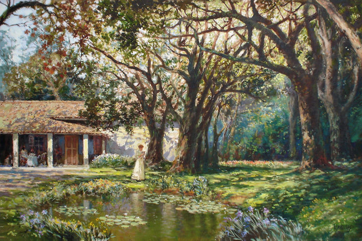 巴西画家Washington Maguetas油画风景作品