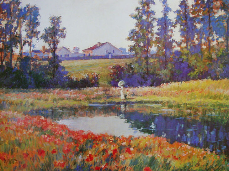 巴西画家Washington Maguetas油画风景作品