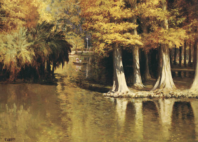 巴西画家Washington Maguetas油画风景作品