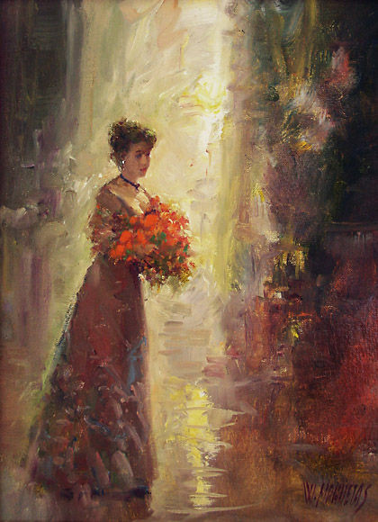 巴西画家Washington Maguetas油画人物作品