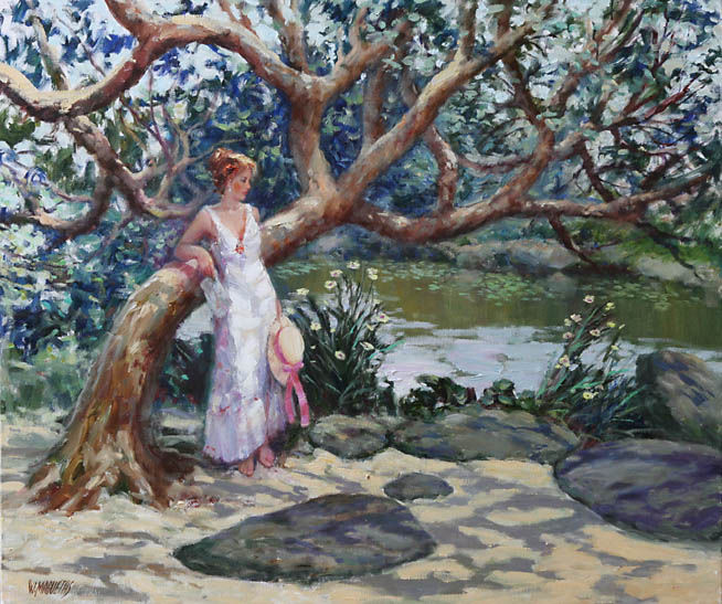 巴西画家Washington Maguetas油画人物作品