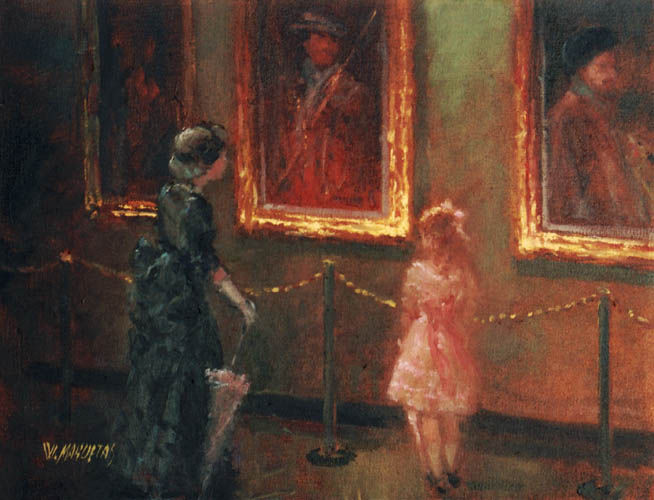 巴西画家Washington Maguetas油画人物作品
