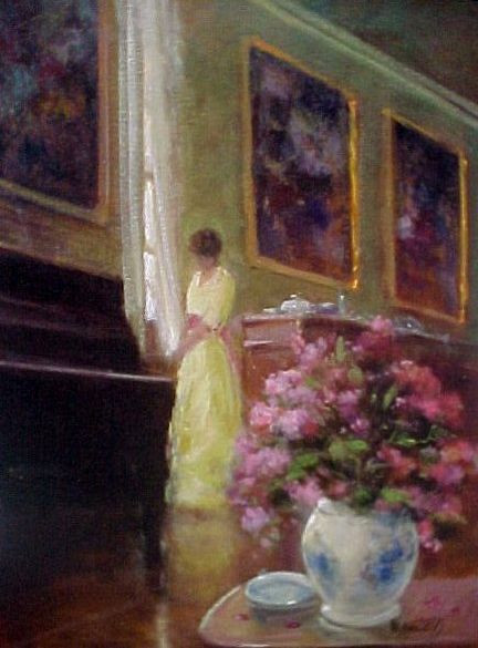 巴西画家Washington Maguetas油画人物作品