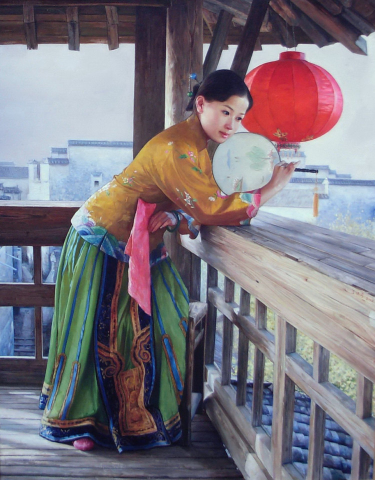 王明月油画人物作品
