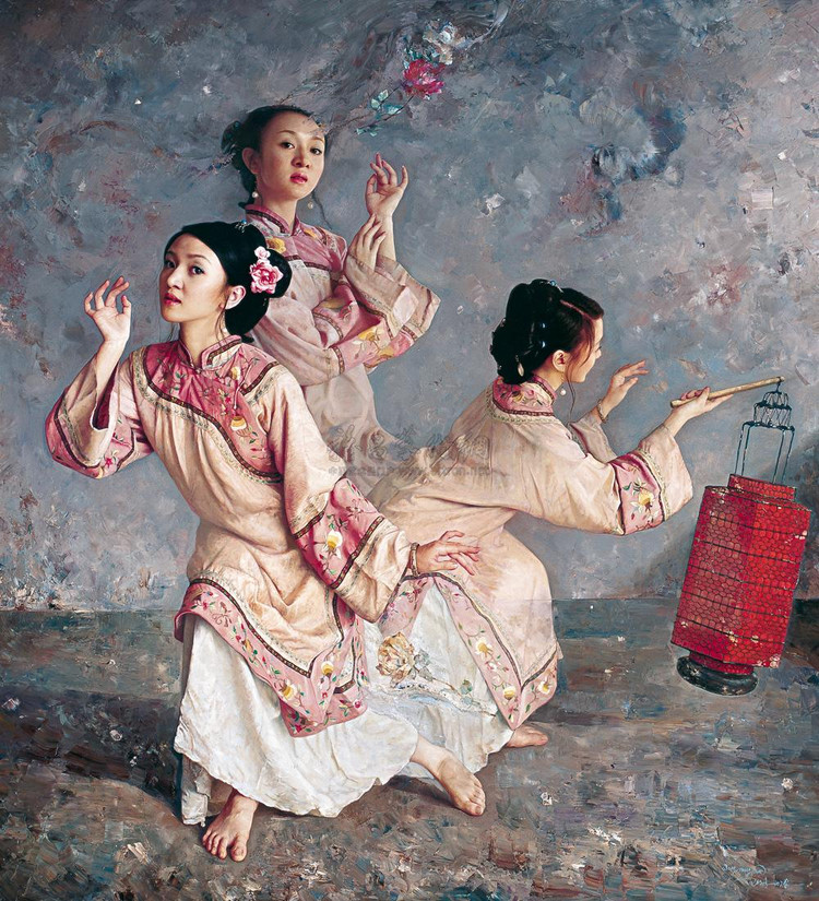 王明月油画人物作品