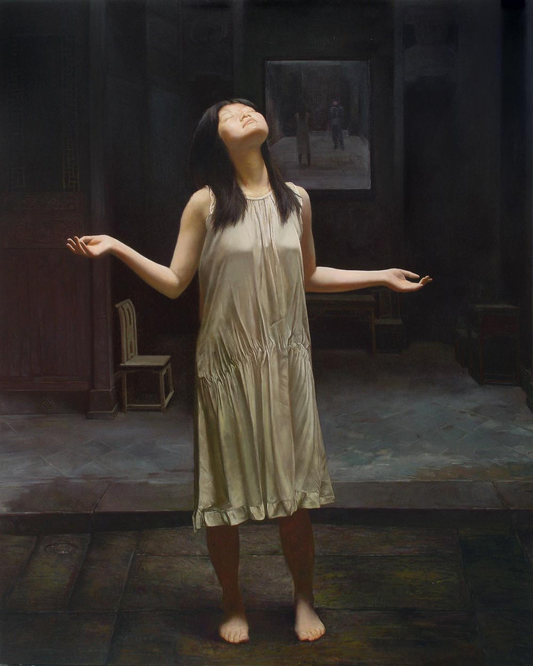 王驰油画人物作品