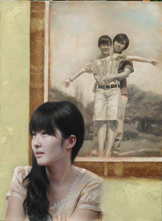 潘溯油画人物作品