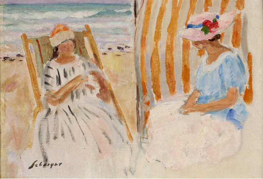 法国后印象派画家亨利·莱巴斯克（Henri Lebasque）油画作品欣赏