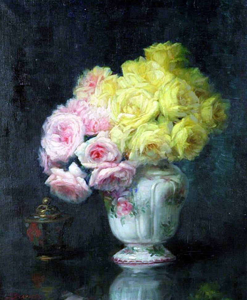 比利时Julien Stappers油画花卉作品