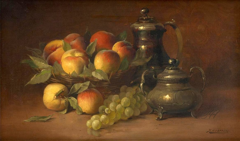 比利时Julien Stappers油画花卉作品