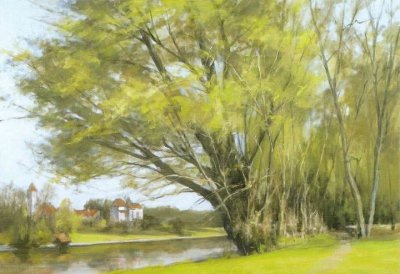 日本湯山俊久（Toshihisa Yuyama）油画风景作品