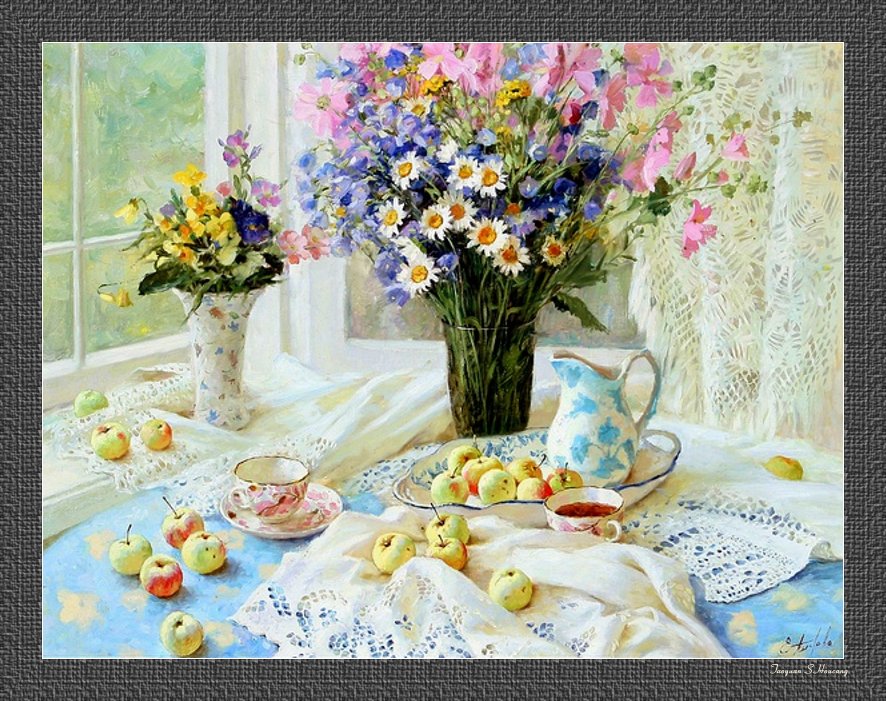 俄罗斯Elena Petrova静物油画作品欣赏
