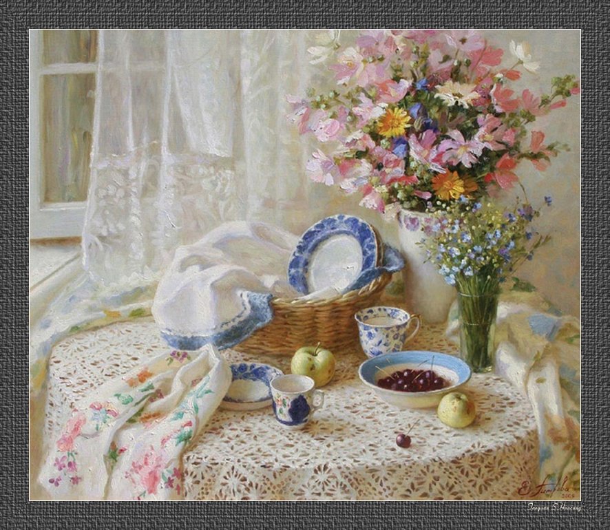 俄罗斯Elena Petrova静物油画作品欣赏