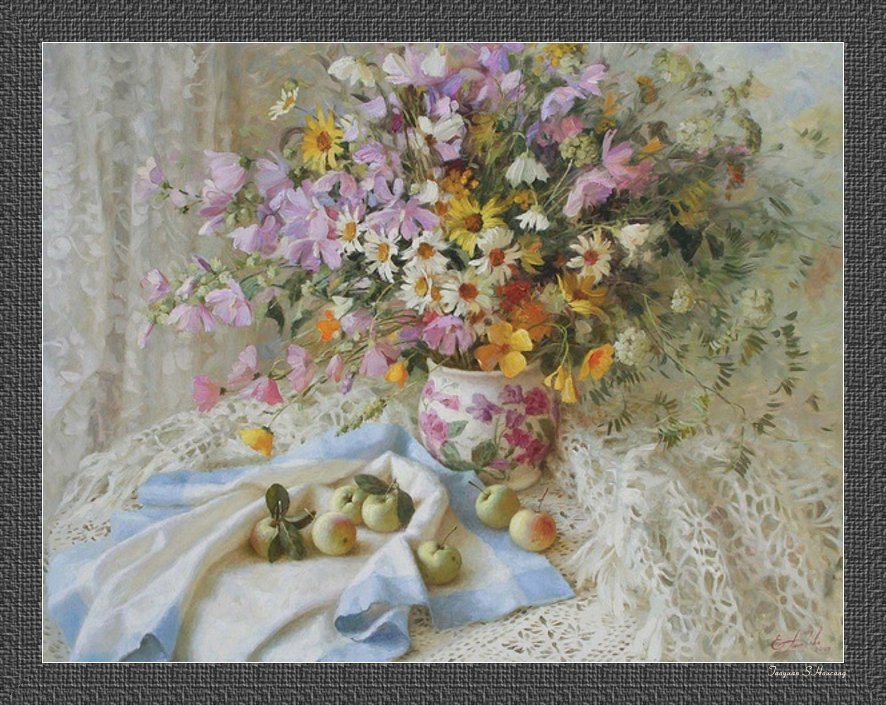 俄罗斯Elena Petrova静物油画作品欣赏