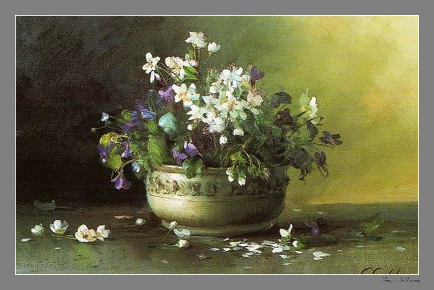 俄罗斯Serguei Toutounov油画花卉作品(一）