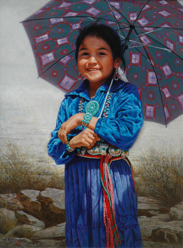 墨西哥艺术家Alfredo Rodriguez油画人物二