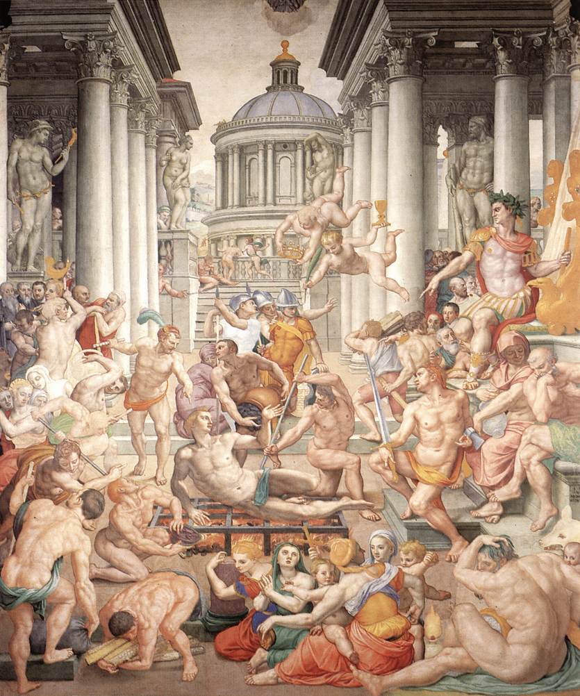 意大利画家阿尼奥洛·布伦齐诺（Agnolo Bronzino）油画人物